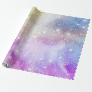 Colourful Rainbow Galaxy Pattern Wrapping Paper