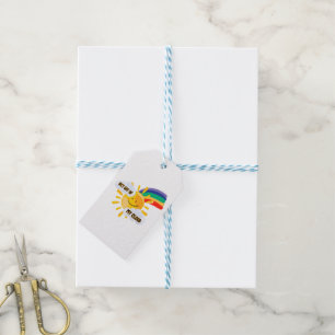 Colourful Rainbow Get Off of My Cloud Gift Tags