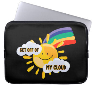 Colourful Rainbow Get Off of My Cloud Laptop Sleeve