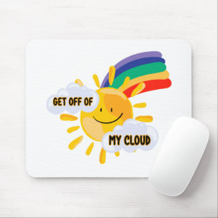 Colourful Rainbow Get Off of My Cloud Mouse Mat