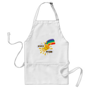 Colourful Rainbow Get Off of My Cloud Standard Apron