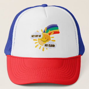 Colourful Rainbow Get Off of My Cloud Trucker Hat