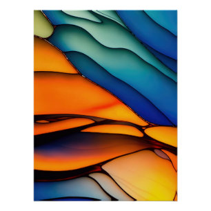 Colourful Rainbow Glass Poster