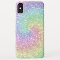 Colourful Rainbow Glitter Spiral Trendy