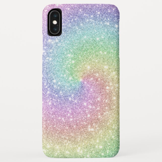 Colourful Rainbow Glitter Spiral Trendy Case-Mate iPhone Case (Back)
