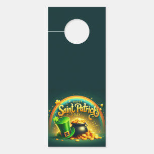 Colourful rainbow gold Saint Patrick's Day Door Hanger