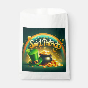 Colourful rainbow gold Saint Patrick's Day Favour Bags