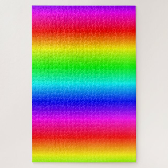 Colourful Rainbow Gradient Ombre Jigsaw Puzzle (Vertical)