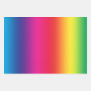 Colourful Rainbow Gradient  Wrapping Paper Sheet