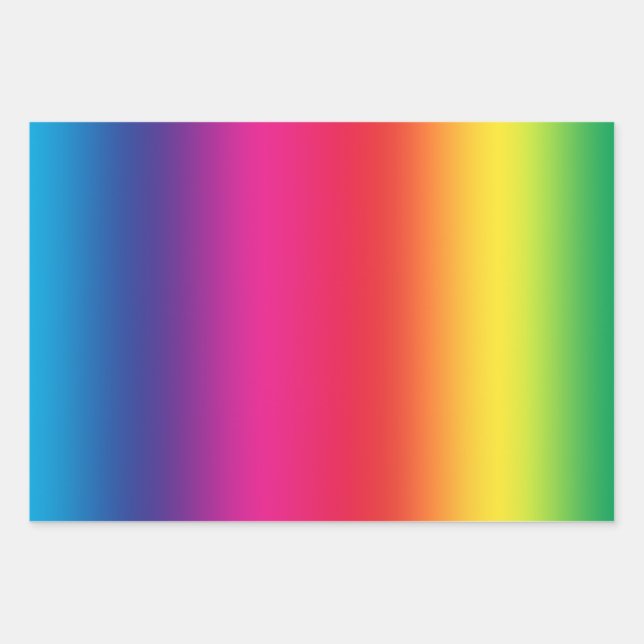 Colourful Rainbow Gradient  Wrapping Paper Sheet (Front)