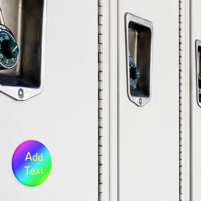 Colourful Rainbow Green Blue Purple Diagonal Blend Magnet (In Situ (Locker))