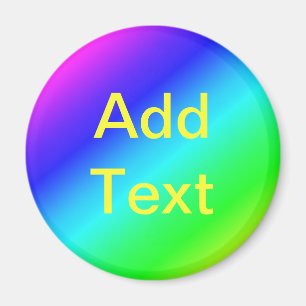 Colourful Rainbow Green Blue Purple Diagonal Blend Magnet