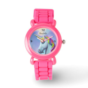 Colourful Rainbow Hair Unicorn Kid's Watch