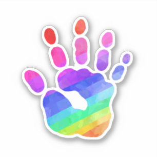 Colourful Rainbow Handprint Love Artist People