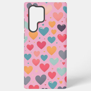 Colourful rainbow hearts Valentines Samsung Galaxy Case