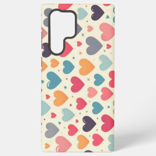 Colourful rainbow hearts Valentines Samsung Galaxy Case