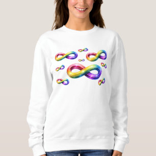 Colourful Rainbow Infinity Symbol Sweatshirt Gift