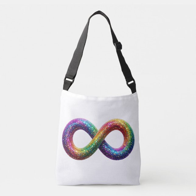 Colourful Rainbow Infinity Tote Bag (Front)