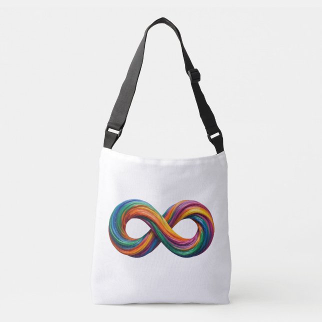 Colourful Rainbow Infinity Tote Bag (Front)
