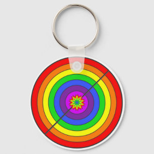 Colourful rainbow key ring