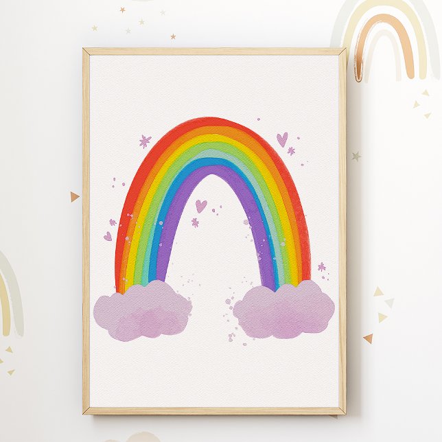  Colourful Rainbow Kids Room Poster Nursery Print (Creator Uploaded)