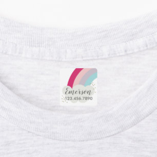 Colourful rainbow kids waterproof label