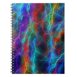 Colourful Rainbow Lightning Storm Notebook