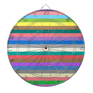 Colourful rainbow lines pattern dartboard