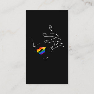 Colourful Rainbow Lips Pride Gay Lesbian Queer Business Card