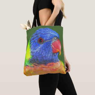 Colourful Rainbow Lorikeet Parrot Photo Tote Bag