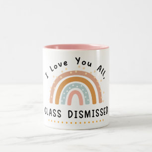 Colourful rainbow love class dismissed Two-Tone Coffee Mug