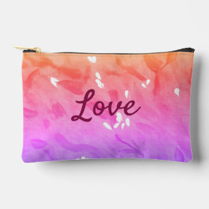 Colourful rainbow love pride lgbtq gay pattern tex accessory pouch