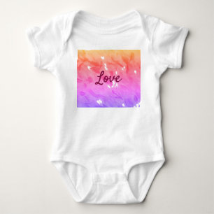 Colourful rainbow love pride lgbtq gay pattern tex baby bodysuit