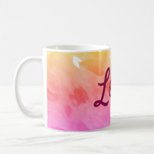 Colourful rainbow love pride lgbtq gay pattern tex coffee mug