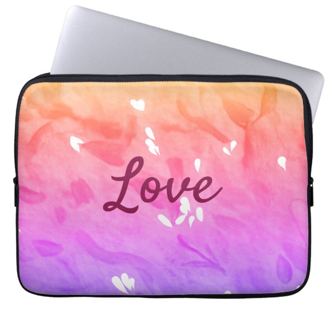 Colourful rainbow love pride lgbtq gay pattern tex laptop sleeve (Front)