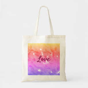 Colourful rainbow love pride lgbtq gay pattern tex tote bag