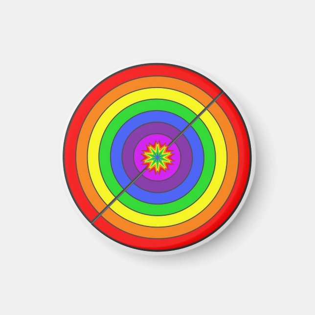 Colourful rainbow magnet (Front)