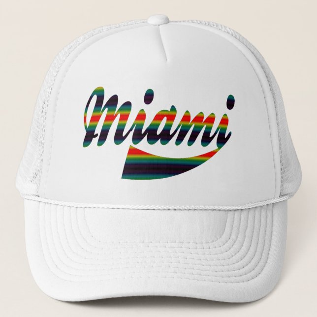 Colourful Rainbow Miami Cap (Front)
