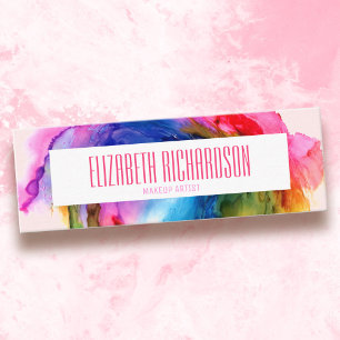 Colourful Rainbow Modern Trendy Abstract Vibrant Mini Business Card