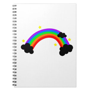 Colourful rainbow notebook