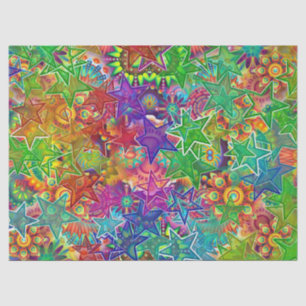 Colourful Rainbow of Stars Tissue Paper