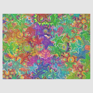 Colourful Rainbow of Stars Tissue Paper