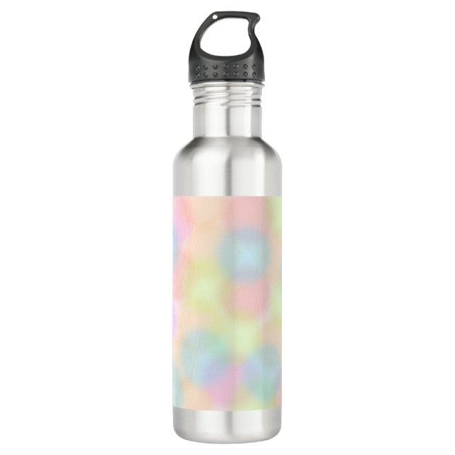 Colourful Rainbow pastel Geometric Circle Pattern 710 Ml Water Bottle (Front)