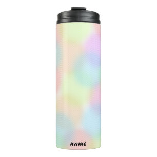 Colourful Rainbow pastel Geometric Circle Pattern Thermal Tumbler