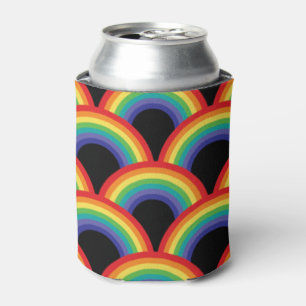 Colourful Rainbow Pattern Can Cooler