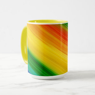 Colourful rainbow pattern mug