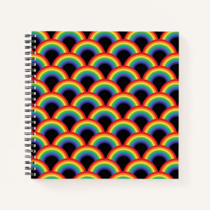 Colourful Rainbow Pattern Notebook