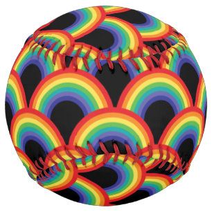 Colourful Rainbow Pattern Softball