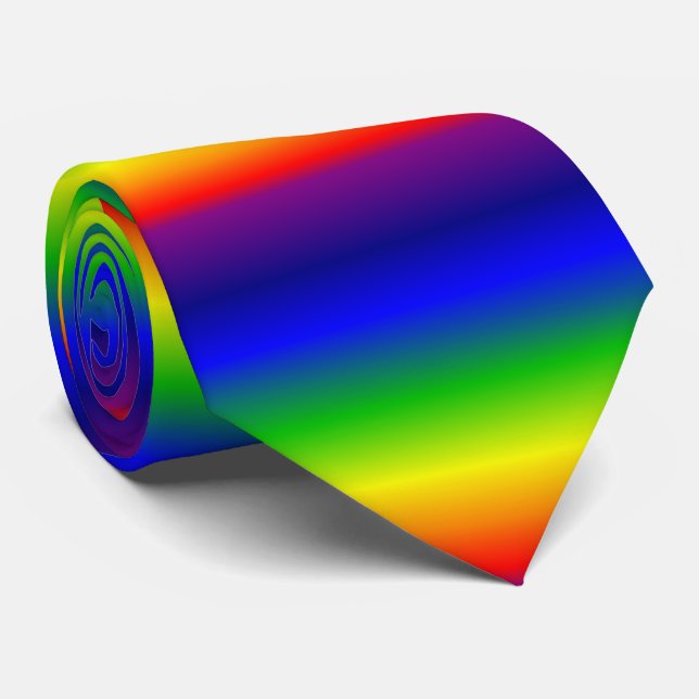 Colourful Rainbow Pattern Tie (Rolled)