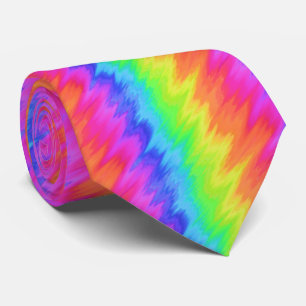 Colourful Rainbow Pattern Tie